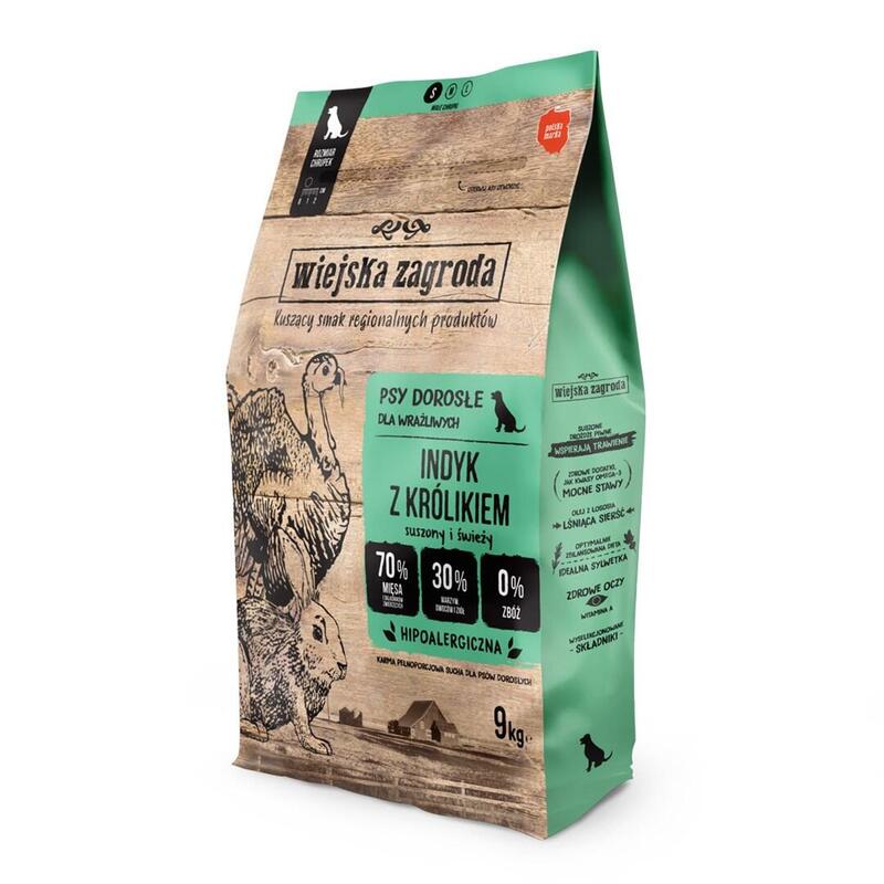 Wiejska Zagroda Alimento Seco Perros Turkey Con Rabbit S 9KG