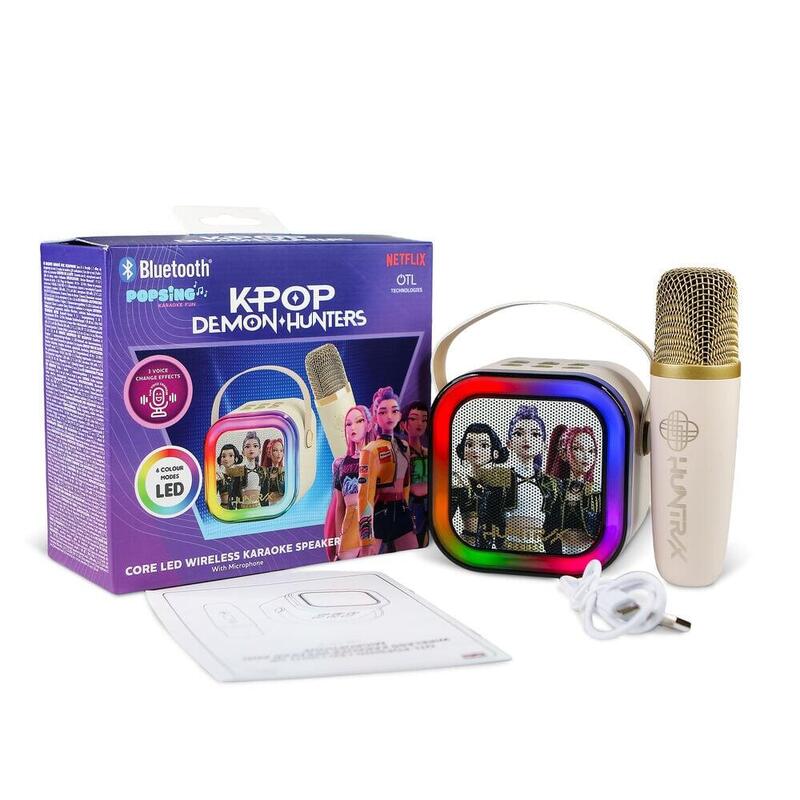 Speaker Karaoke 2 Microphones Cream Wireless Kpop Demon Hunter