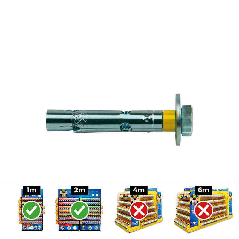 Mount Dynabolt Screw Zincado M8 Ø10 X 60MM, Box 20 Units