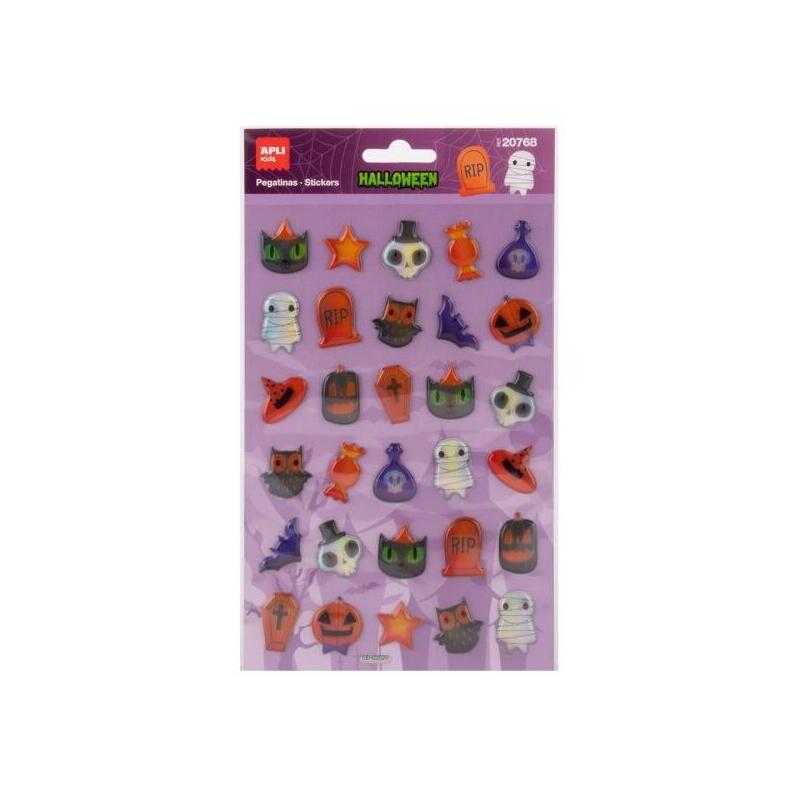 Apli Kids Pop Up Pack With 30 Pegatinas Halloween With Efecto Volumen - Perfectas Decorar Notebooks Agendas,