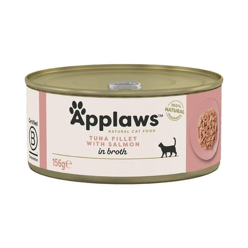 Applaws Tuna Fillet With Salmon In Broth - Comida Húmeda Gatos - 156G — image 1