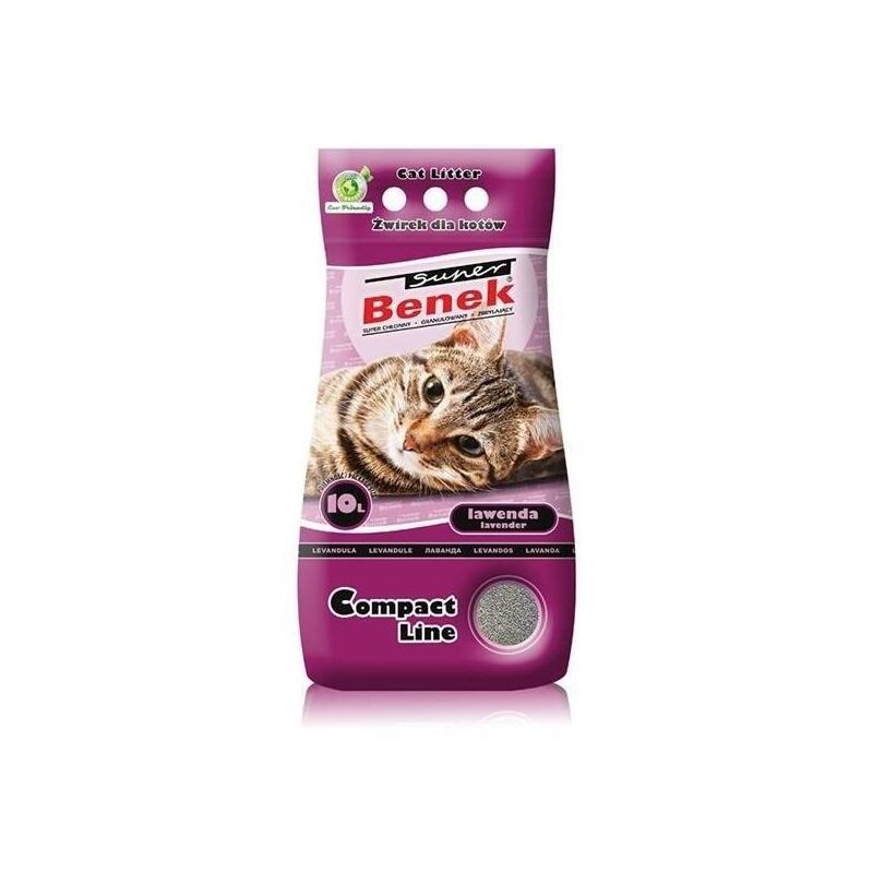 Super Benek Arena Aglomerante Gatos Certech Compact Lavender 10L