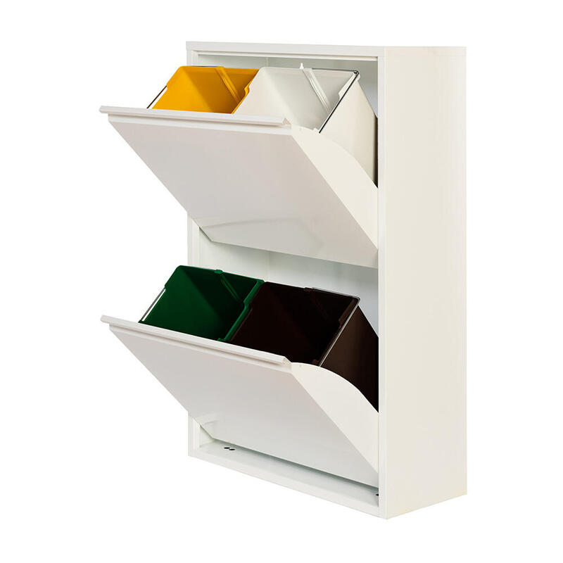 Cabinet Metallic Reciclaje 4 Drawers White 92 X 60 X 25CM