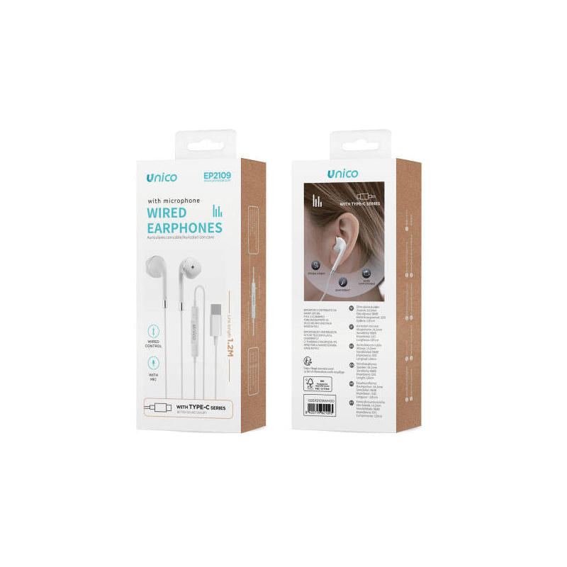 Headphone With Cable And Microphone - Connector USB Type-c