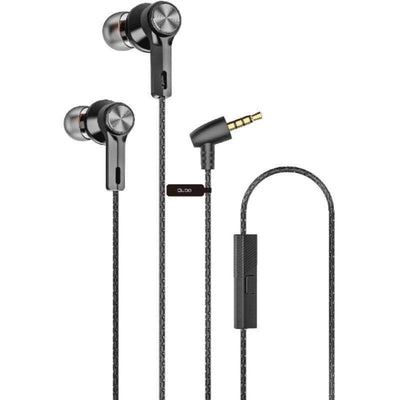 Qubo Headphones Intrauditivos EB-100 With Microphone Jack 3.5 Grises — image 1