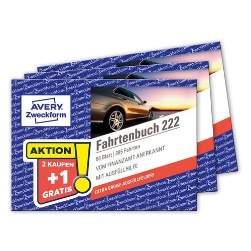 Avery Zweckform 2 + 1 Gratis 2 Fahrtenbuch Pkw With Kraftstoffverbrauch — image 1
