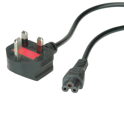 Value Uk Cable Power 3POL. Notebook-conector Female 3A, Black 1,8M — image 1