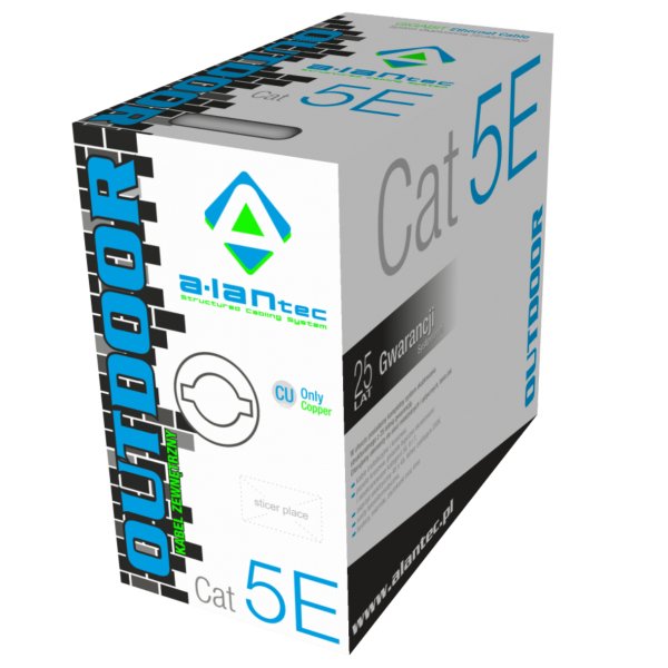 A-lan KIU5OUTZ305 Network Cable 305M CAT.5E U/UTP (UTP) Grey