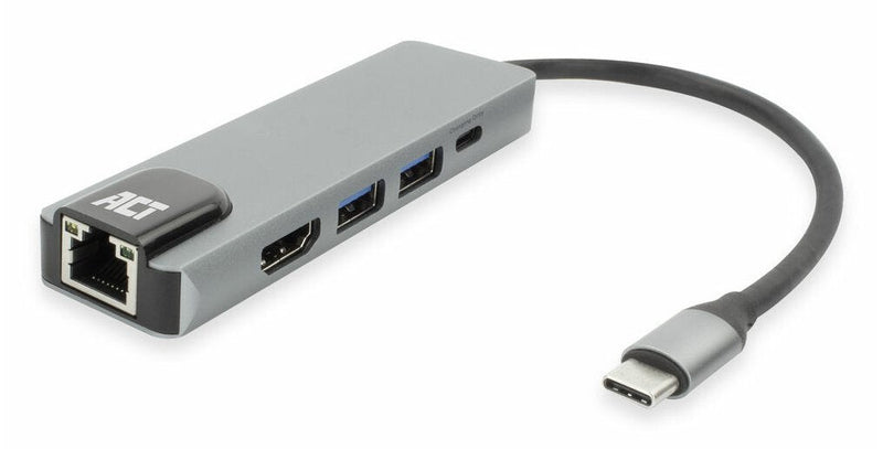 USB-C 4K Docking Station For 1 HDMI Monitor Ethernet, Usb-a, Pd Pass-through