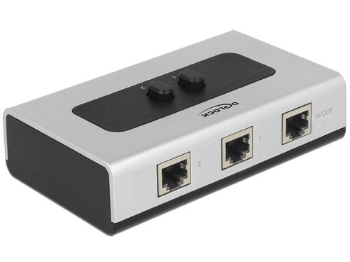 Delock Switch 2-PORT RJ45 Gigabit Manuell Bidireccional — image 1