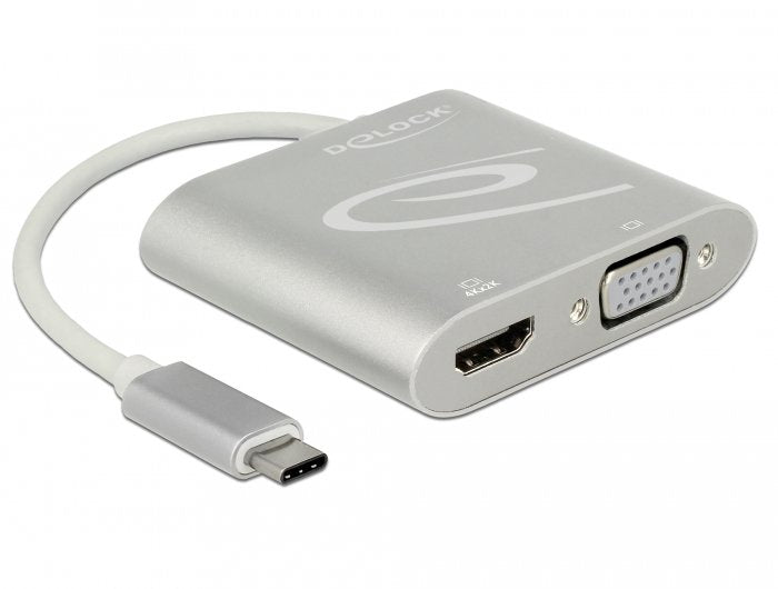 Delock USB Type-c™ Splitter (dp Alt Mode) 1 X HDMI + 1 X VGA Out