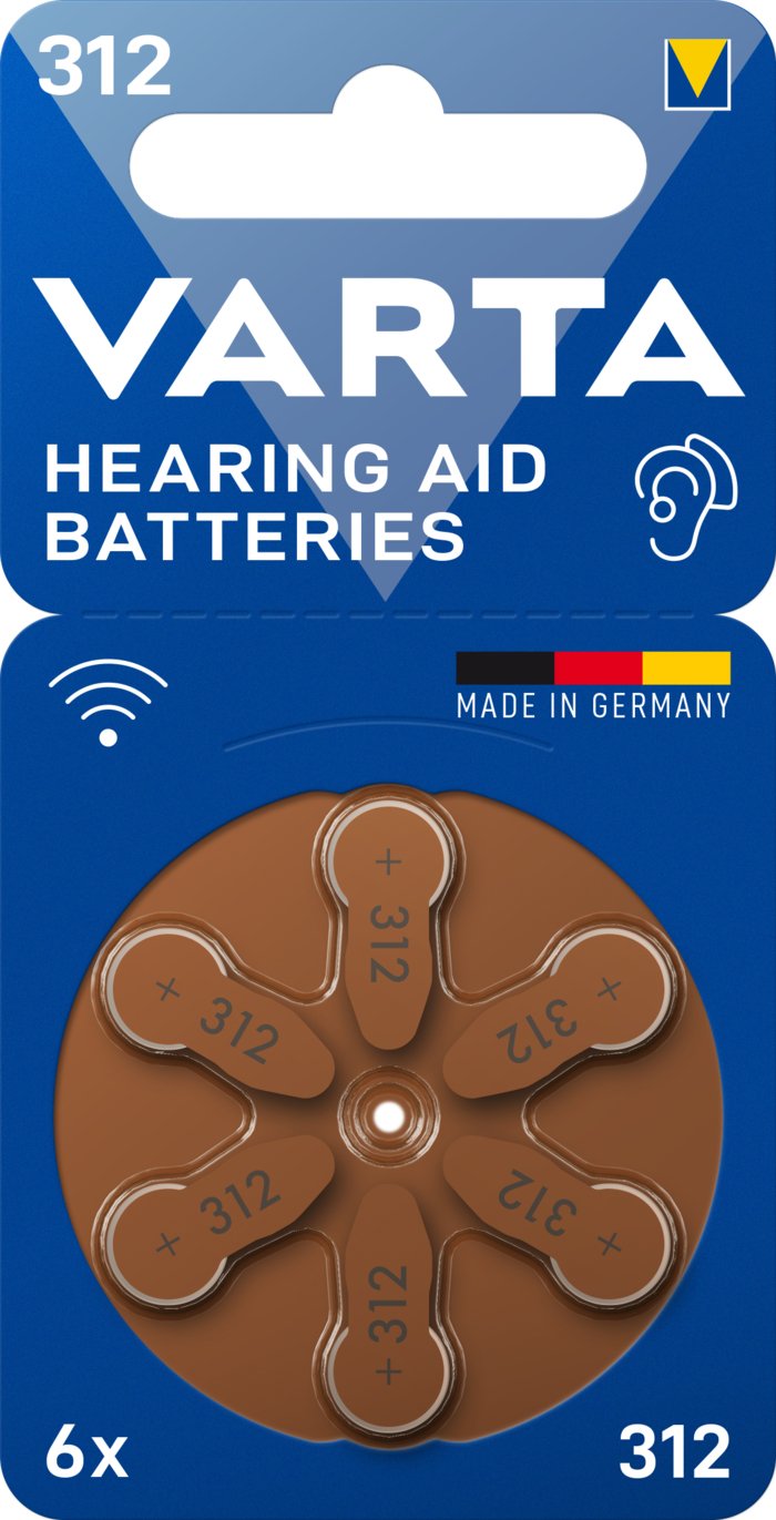 Battery Zinc-air, 312, 1,4V (blíster 6)