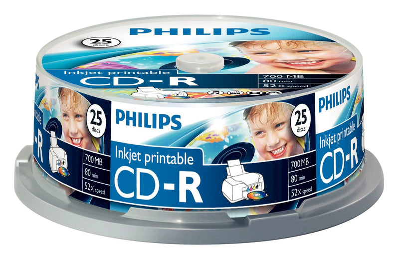 Philips Cd-r 700MB 25PCS Spindel Inkjet Printable