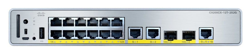 Cisco C9200CX-12T-2X2G-A Switch Gestionado Gigabit Ethernet (10/100/1000) Energía Sobre Ethernet (PoE)