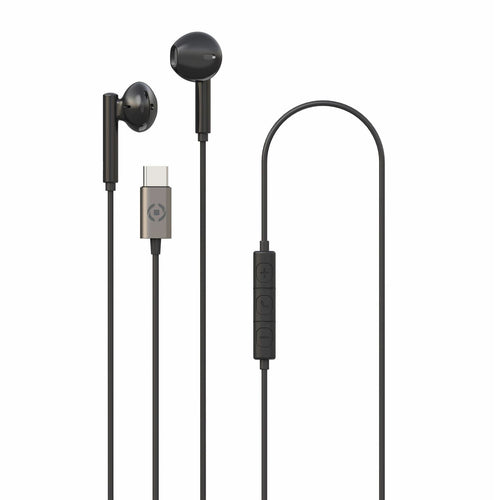 Celly Headphone USB-C With Microphone Black — image 1