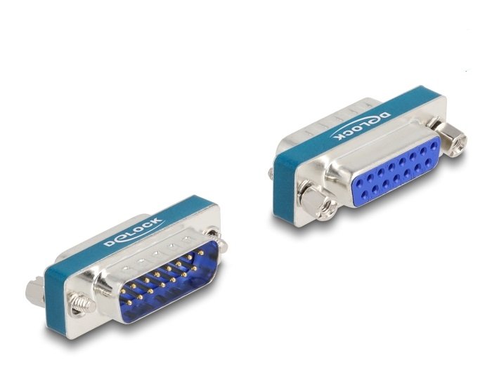 Delock 66545 Filter Supresión Interferencias RF/Emi D-sub 15 Pines Male a Female With Inductor Paso Low