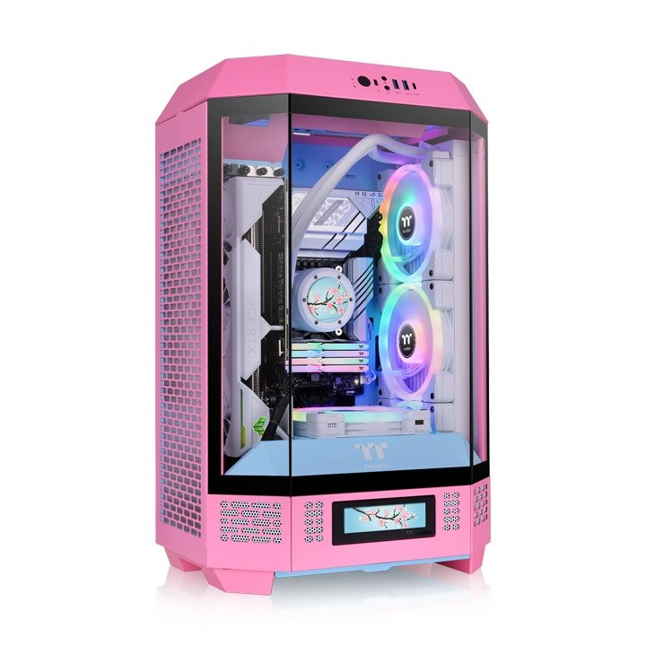 Thermaltake PC Case The Tower 300 Bubble Pink, Tower Pink Glass Tempered CA-1Y4-00SAWN-00
