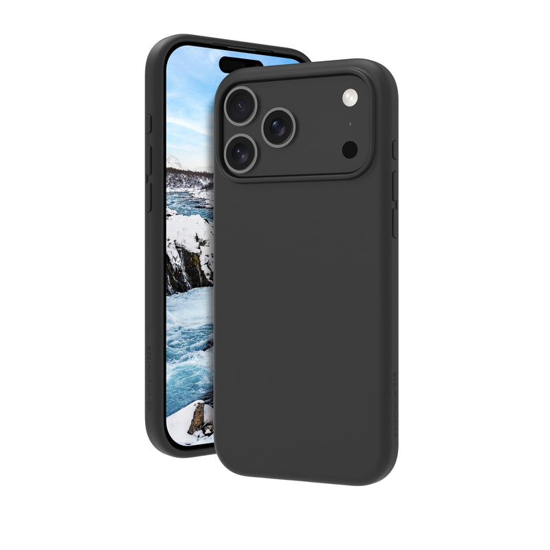 DBRAMANTE1928 Monaco Housing Rear Phone Mobile Phone Compatibilidad With Magsafe Silicone Plastic Black Noche
