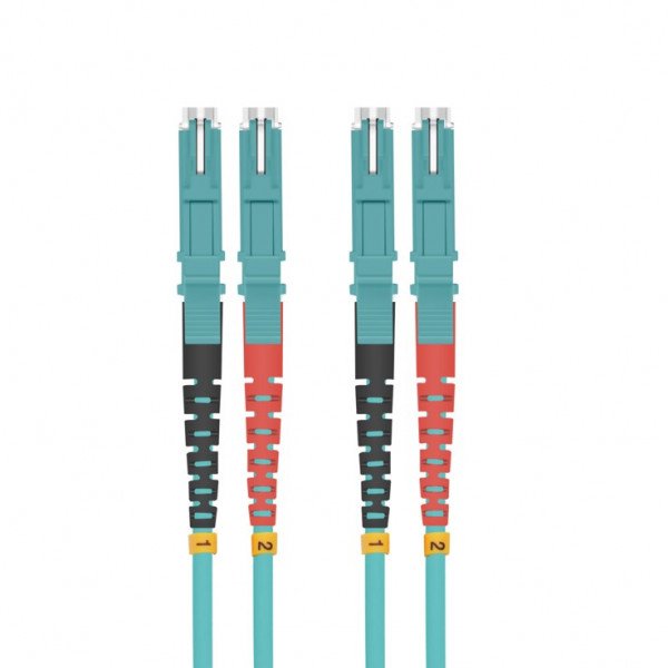 Helos Lwl Network Cable OM3 Duplex E2000® (LSH)-E2000® (lsh) 50/125?M Aqua 3M