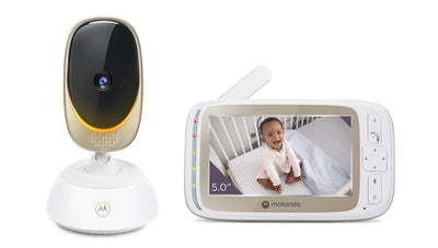 Motorola Monitor Baby With Video Wi-Fi 5.0 VM85 Connect With Light Ambiente, Oro White — image 1