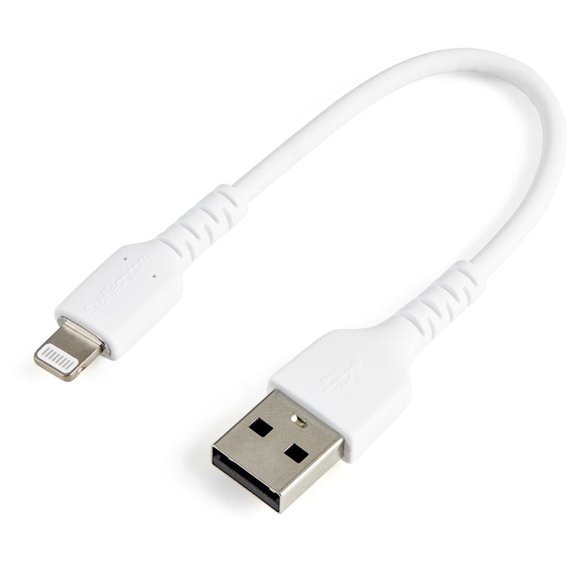 StarTech.com Cable Resistant USB-A a Lightning 15CM White - Cable Sincronización And Charging USB Type a Light