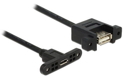 Delock USB 2.0 Micro-b Installation USB 2.0 Typ-a Installation 25CM — image 1