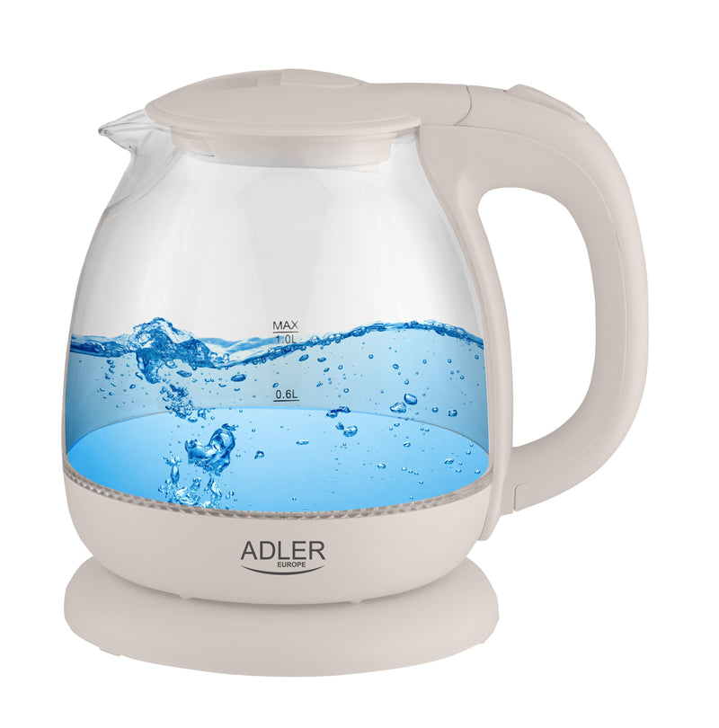 Adler Ad 1283C Tetera Eléctrica 1 L 900W Cream Colour