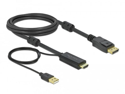 Delock HDMI Cable a DisplayPort 4K 30 HZ 2M — image 1