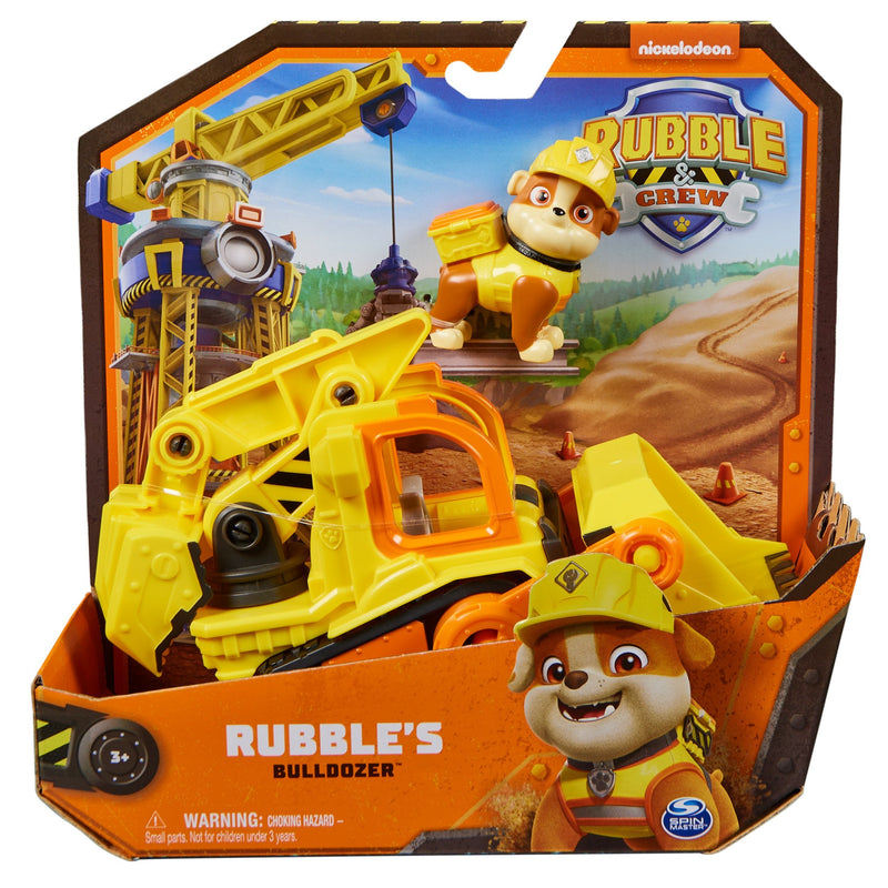 Spin Master Rubble & Crew - Vehículo Construcción Bulldozer With Figure Rubble, Vehículo Toy 6066511