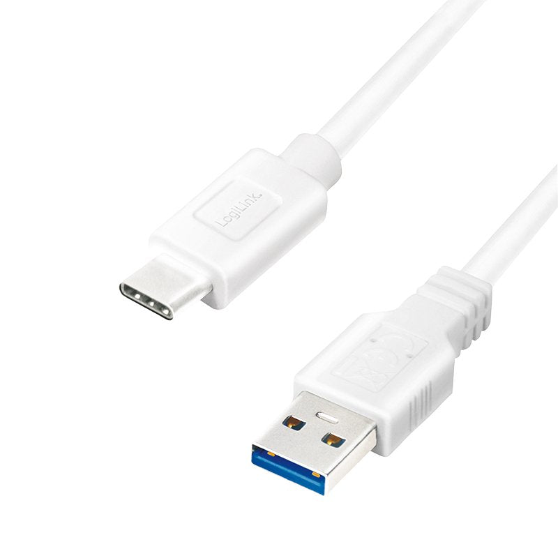 Logilink CU0174 - USB Cable 3.2 GEN1X1, USB-A a Usb-c, White 1M