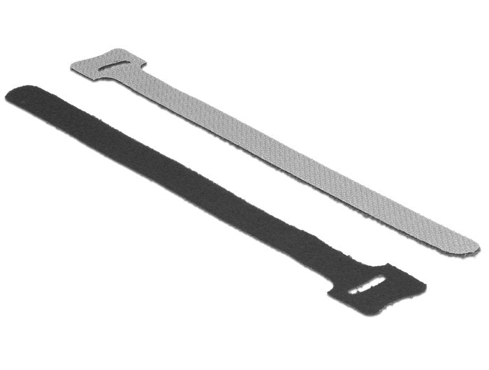 Delock 18687 Velcro Black 12MM, 20CM, 10 Pieces