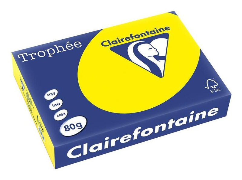Clairefontaine Paper Copia Trophé And Canariengelb Din A4 80G Qm 500 Hojas