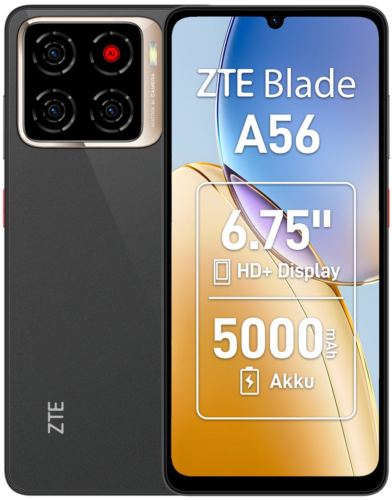 Zte Smartphone Blade A56 4GB 64GB 6.75' Black