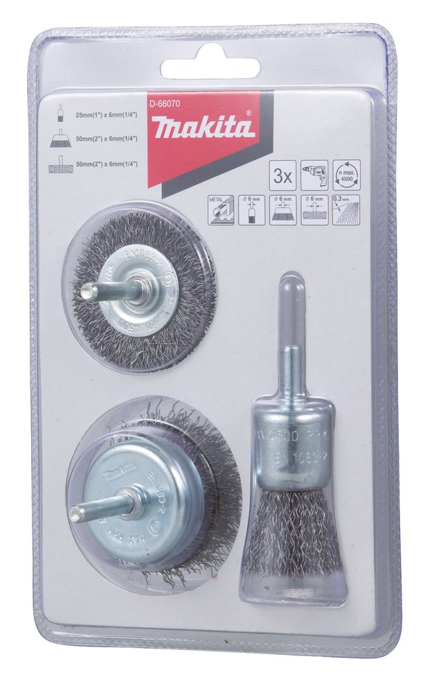 Makita D-66070 Rundbürsten-set 3TLG. Stahl