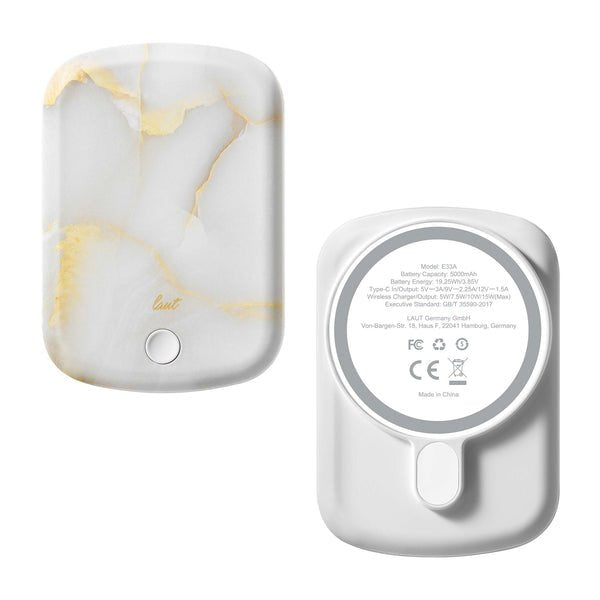 Laut Power Charge White Marble Powerbank Comp.with Magsafe