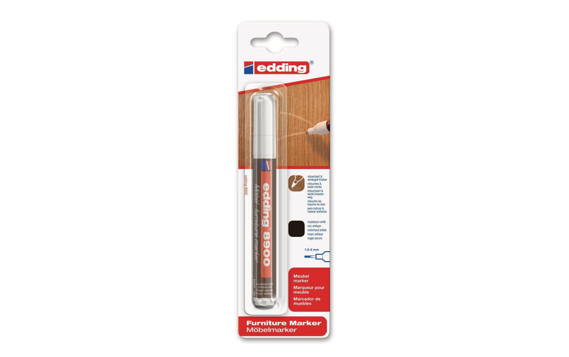 Edding 8900 Marker Permanente Muebles - Punta Redonda 1.5-2MM - Resistant a Light - Secado Fast - Colour