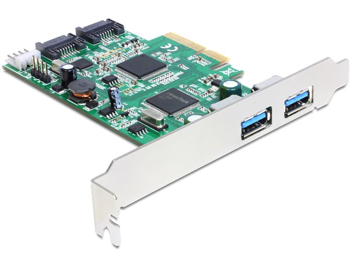 Delock 89359 Card Pci Express - 2x USB 3.0, 2X Sata,
