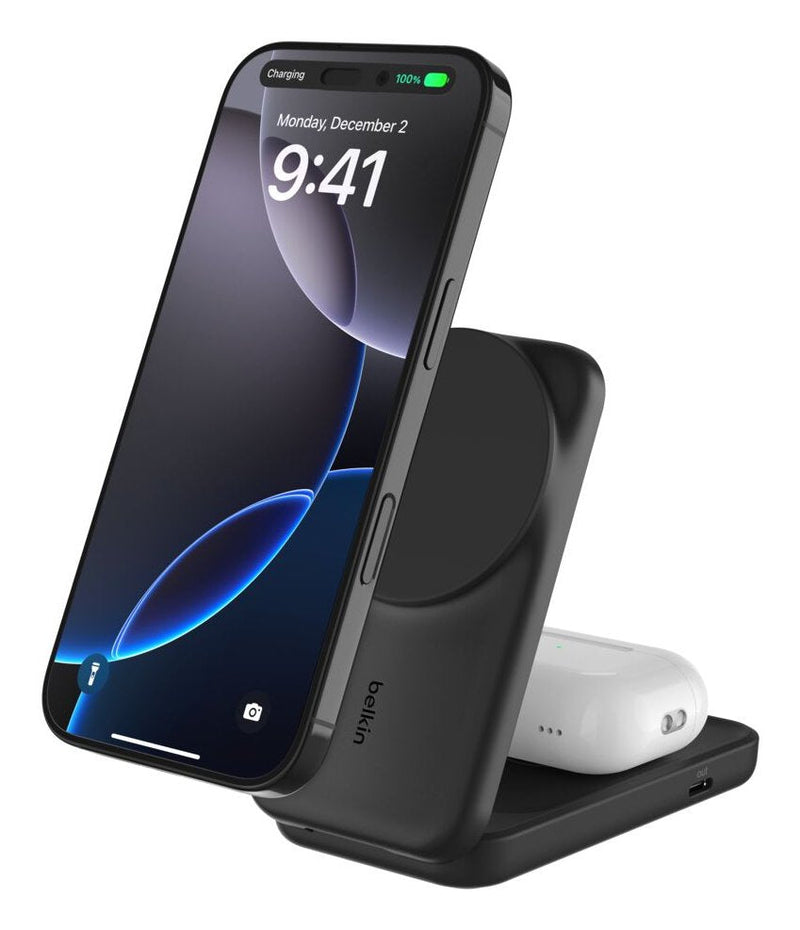 Belkin QI2 Fitness Tracker, Headphones Smartphone, Watch Smart Black USB Charger Wireless Charging Fast Indoor