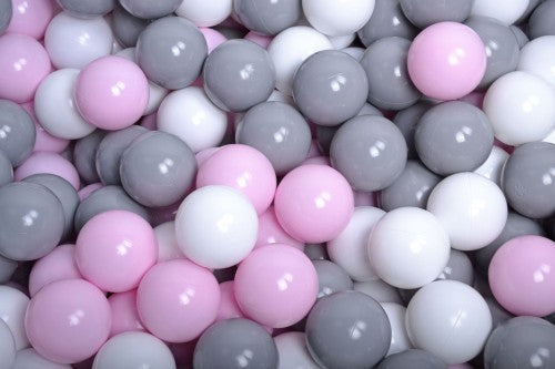 Ball Pit Balls 200pcs - Gray/Pastel Pink/White