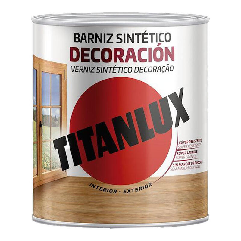 Titanlux Barniz Sintético Decoración Satinado Roble 750ML M11100234