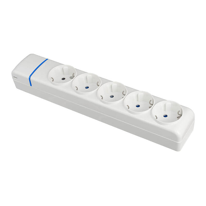 Solera Base Múltiple 5 Sockets 2P + T, 16A 250V. 8005P