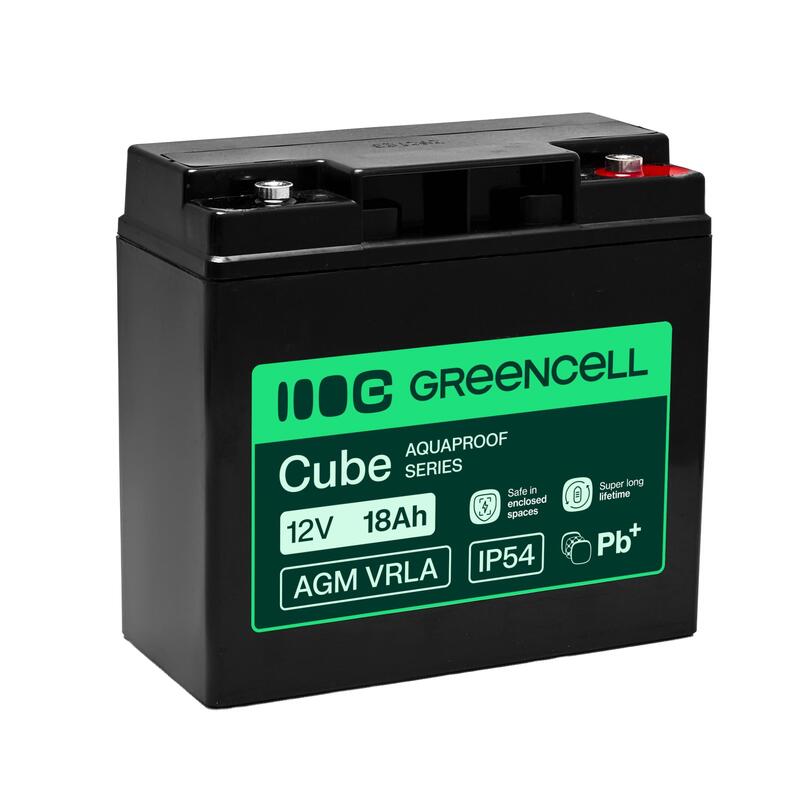 Green Cell Battery Without Mantenimiento Agm Vrla 12V 18AH Boxes Registradoras, Toys Cameras (181X77X167MM)