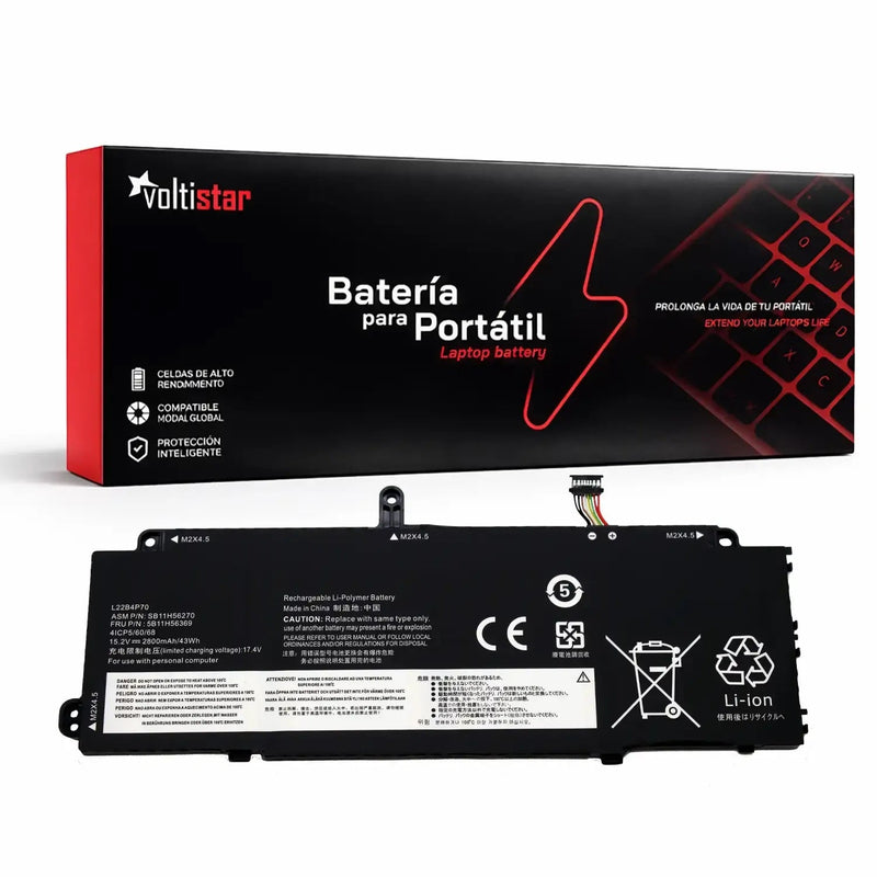 Battery Laptop Thinkpad X13 Yoga G4 L22B4P70 L22C3P74 L22M4P70