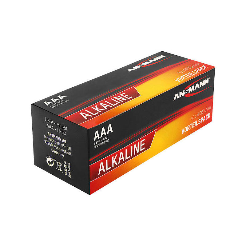 Ansmann Batterie Aaa Red 40ER 40X Micro LR03 1.5V 40ER Box