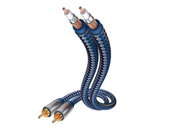 Inakustik 0040405 Cable Audio 5M 2 X Rca Blue Silver