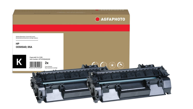 Agfaphoto APTHP505ADUOE Cartridge Toner 2 Pieces Black