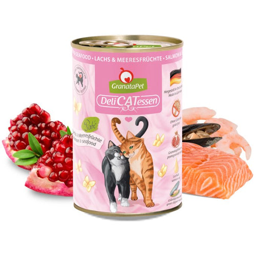 Granatapet Delicatessen Salmon And Seafood - Comida Húmeda Gatos - 400G — image 1