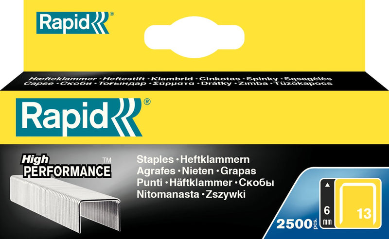 Rapid Staples N ° 13/6 Alambre Thin 2500 Pcs