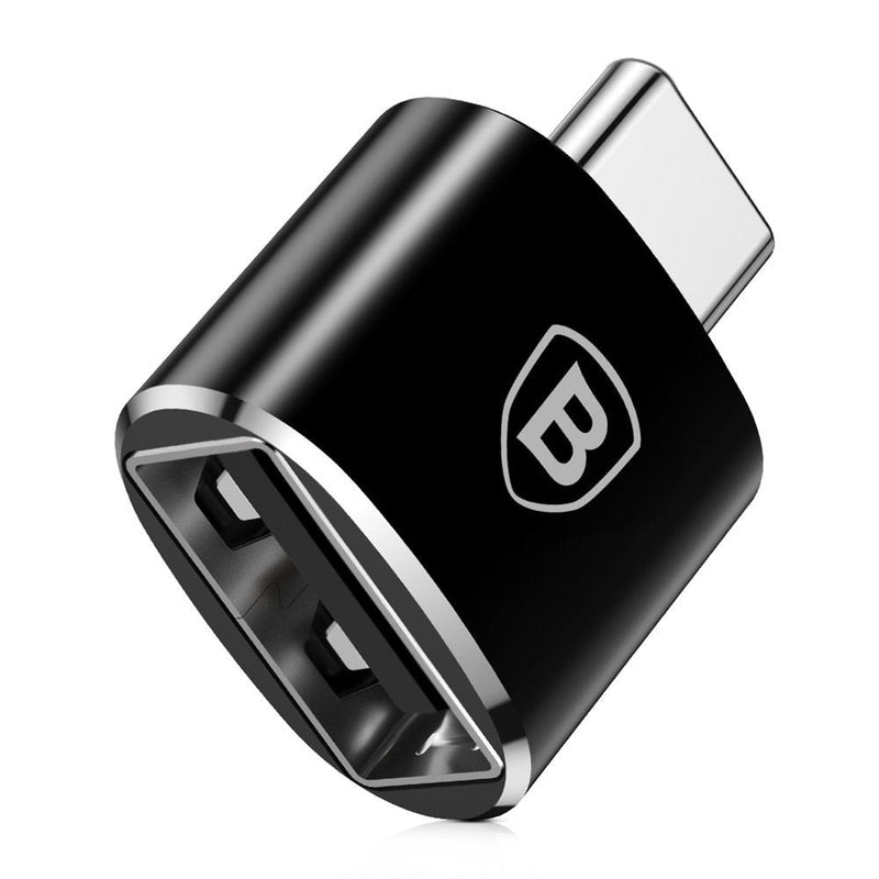 Baseus Convertidor USB Female a Type-c Male Black (CATOTG-01)