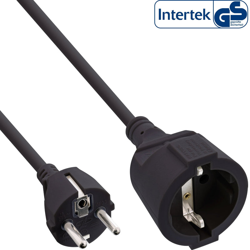 Inline Cable Extensión Power Type F Black 3M